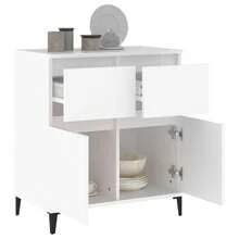 Credenza vidaXL bianca 60x35x70 cm Materiale a base di legno - Multicolore - Visualizzare 5