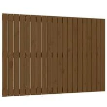 Tête de lit murale vidaXL, brun miel, 127,5 x 3 x 90 cm, en pin massif - Multicolore - Voir 9