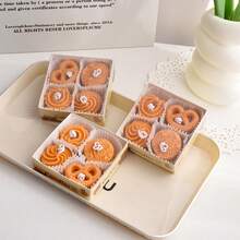 Set de regalo de 4 velas con aroma a galleta, cajas de velas perfumadas al por mayor, velas de cera con formas creativas, regalos - Amarillo - Ver 3