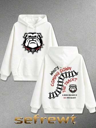 Georgia Bulls Double Hoodie, Double Design, Who Is On The Runway? UGA Long Sleeves, Red And Black Match Day Spirit Clothing, College Football Fan T-Shirts, Red And Black Plaid Georgia T-Shirts, Very Suitable For Leisure Outings, Outdoor Adventures, Men's Sweater Tops, Sweatshirts And Hoodies, Gifts For Friends. | Exquisite Design |   Loose And Comfortable |   Easy To Match |