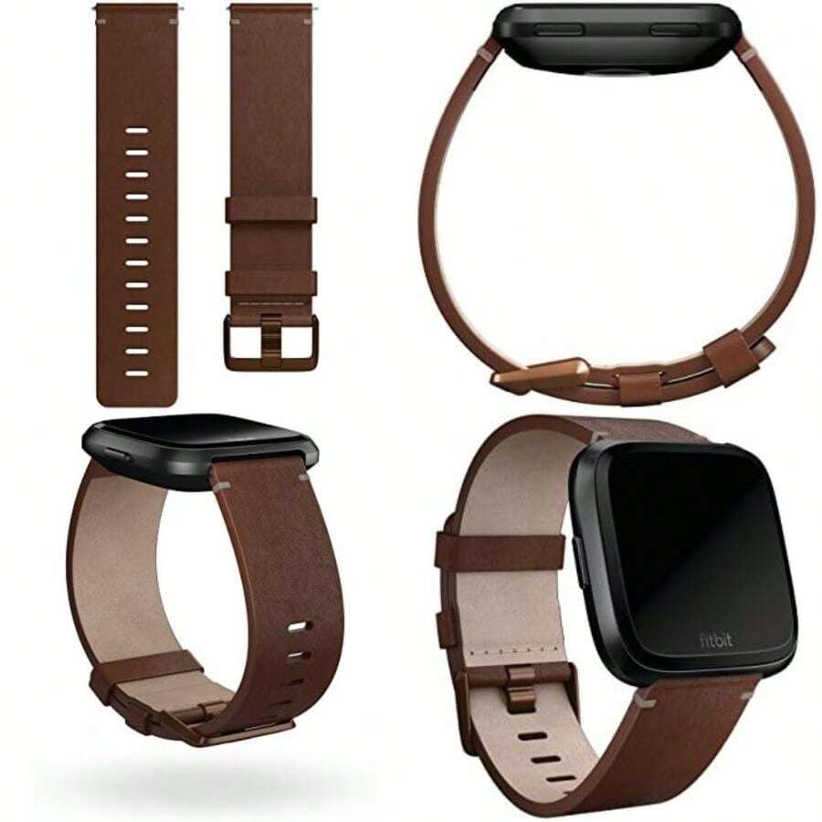 Fitbit Banda Accesorio Versa Piel, color , Chica(Chico Cognac) - Multicolor - Ver 1