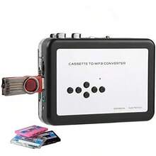 Reproductor de Cassette Portátil USB a MP3 - Convierte Directamente a USB sin PC, Compatible con Windows/, XP/Vista/7/8/10 - 1 - Ver 1