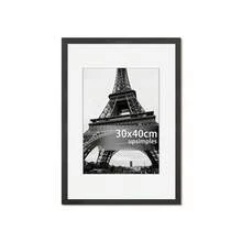 1/2/3件套黑色实木艺术相框，30x40厘米/12x16英寸木质照片框，A4（带支架）证书框，A3海报框，可横竖展示，送给闺蜜的礼物 - 黑色 - 查看 11