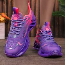 新款网面休闲鞋，软底跑步鞋，女士运动鞋，女士时尚休闲鞋 - 紫色 - 查看 2