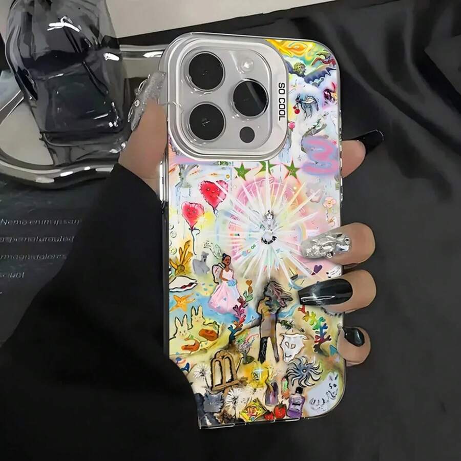 Bladee -333 Drain Gang Album Phone Case IMD Color Silver Shell For  16 15 14 13 12 11 Pro Max Plus.Christmas Accessories.Basic Phone Cases. Fashion Phone Cases.  17 Pro Case. Stocking Stuffers. Hot-Selling Phone Cases. Christmas Phone Case. - z4 - 查看 1