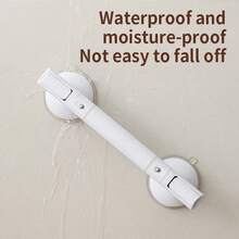 1pc Extra Large & Thick Suction Cup, No Drilling Required, Removable & Movable Vacuum Grab Bar, Suitable For Bathroom, Bedroom, Living Room Wall, Glass Door, Toilet Safety Railing - Fits 6 Scenarios