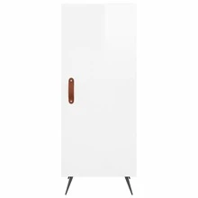 Credenza vidaXL bianca lucida 34,5x34x90 cm Materiale a base di legno - Multicolore - Visualizzare 6
