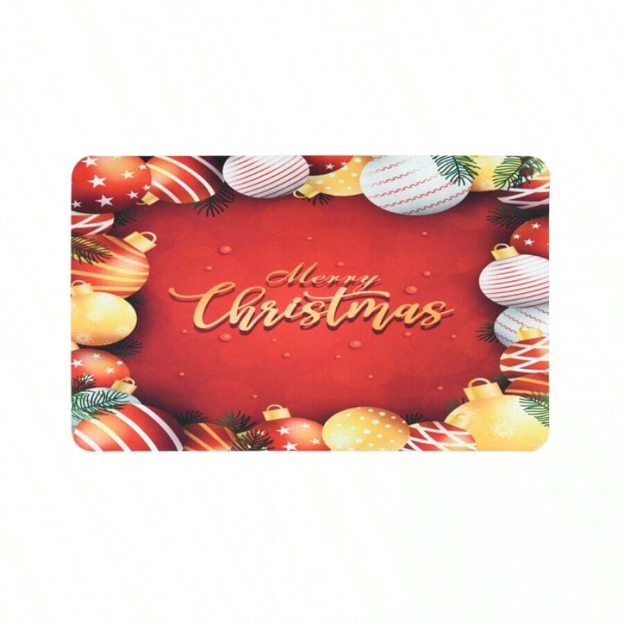 Alfombra de tierra de diatomeas 48*78 - Estilo navideño - Rojo - Ver 1