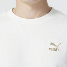 PUMA Unisex Pullover Pullover Sweatshirt, 2026 Spring New Casual Comfortable Fleece Crew Neck Long Sleeve 625834-65 - White - View 4