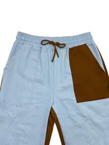 Este elegante y de moda conjunto de sudadera con capucha de mujer con bloques de color combina el estilo callejero europeo y estadounidense, e incluye una sudadera con capucha y un pantalón deportivo de patchwork. El estiloso conjunto de 2 piezas es adecuado para otoño/invierno, Navidad, Año Nuevo y uso diario casual. Es perfecto para fiestas, citas, bodas, deportes, playas, Halloween, Navidad, Año Nuevo y Acción de Gracias. - Café integral - Ver 6