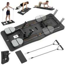 Tabla Deslizante de Pilates 5 en 1, Tabla Abdominal Plegable, Ejercicios Abdominales de Rebote Automático, Tabla Multifuncional para Abdominales, Cama de Pilates Plegable(default) - Multicolor - Ver 2