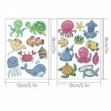 DIY钻石画套装，含宝石工具、工艺品、马赛克贴纸 - 圆形宝石艺术套装，适合初学者，手工工艺品材料