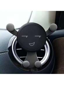 Gravity Car Air Vent Phone Holder, Smiling Face Design Phone Mount, GPS Holder