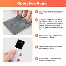 Hailicare Hailekair 电热暖脚器，冬季暖脚器，家用暖手器，适用于办公室/卧室/书房，9 档温度调节，4 种定时模式，理想的圣诞礼物 - 灰色 - 查看 10