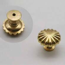 2个金色南瓜把手] 2个金色南瓜把手，衣柜家具门把手，抽屉柜拉手 - 金色 - 查看 14