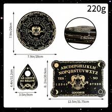 3pcs Mystical Dowsing Board Set, Includes Information, Ouija Board, Crystal , Wooden Spiritual Board. Occult All-Seeing Eye Divination Board Combination, Wooden Ouija Board