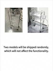 3/4 Layer Large Size Rolling Acrylic Storage Cart With Wheels, Makeup Storage Trolley For Bathroom, Kitchen And Living Room, Transparent Design For Easy Viewing, Portable Makeup Trolley, Modern Organizer, Multi-Layer Trolley, Multifunctional Storage For Bathroom And Living Room, Portable Storage Trolley For Makeup Table With Three Alloy Frames, 360° Rotation Design, Ideal Gift - Multicolor - View 9