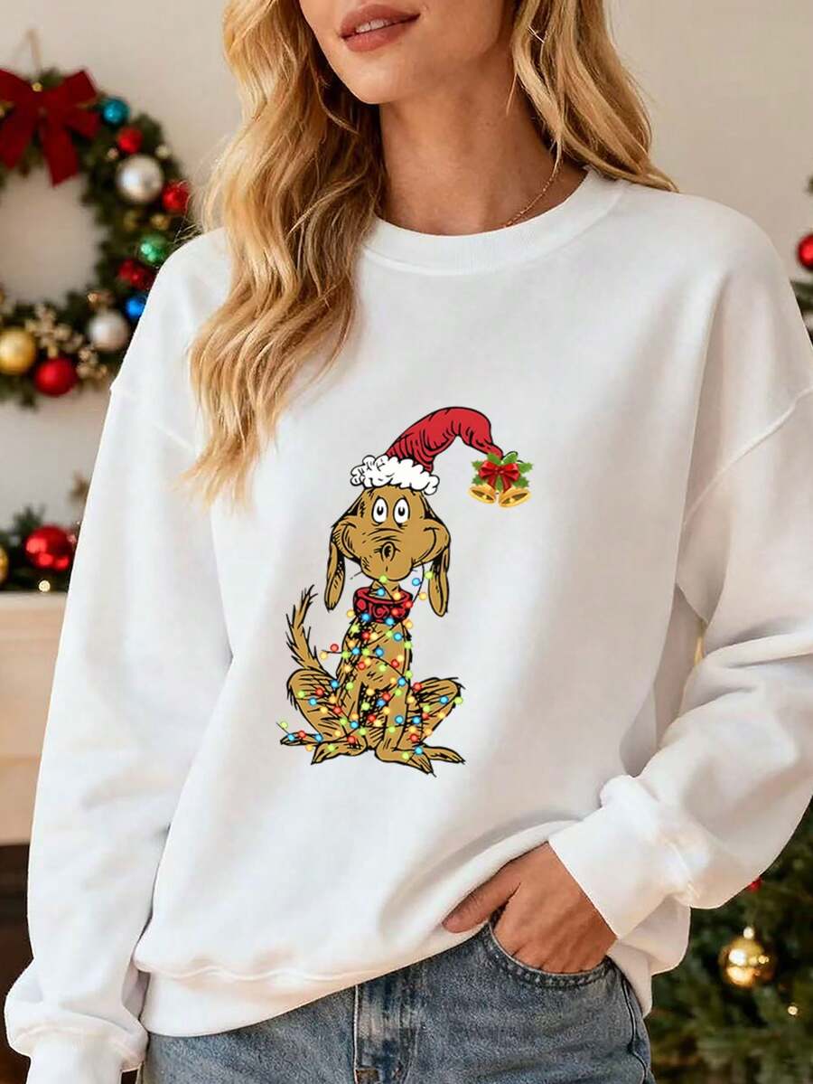 Women Plus Size Sports Sweatshirts - White - View 1