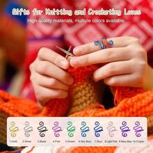 10PCS Handcrafted Adjustable Crochet Loop Rings For Knitting & Crocheting: Comfort Fit Tension Ring, Gift For Crafting Enthusiasts - Multicolor - View 10