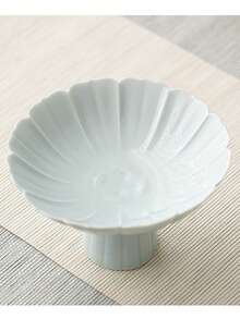 1pc High Foot Ceramic Fruit Plate, Suitable For Party, Hotel Lobby, Home Hospitality, Fruit, Cookies, Appetizer Serving Tray - Multicolor - View 3