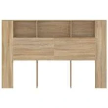 vidaXL Zagłówek/Szafa Sonoma Oak 160 x 18,5 x 104,5 cm - Wielokolorowe - Zobacz 4