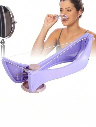 Set de 2 removedores de vello facial indoloros, con epilador de resorte, adecuado para mujeres - perfecto para mejillas, cejas y otras áreas, herramienta de belleza portátil DIY, no impermeable, baja alergenicidad, para uso facial.