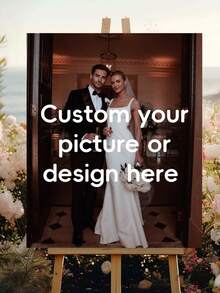 Customizable Photo Wedding Welcome Sign Personalized Bride Party Directional Sign Plastic Material Multiple Sizes For Engagement Anniversary Birthday Graduation Party Entrance Decor - Multicolor - View 10