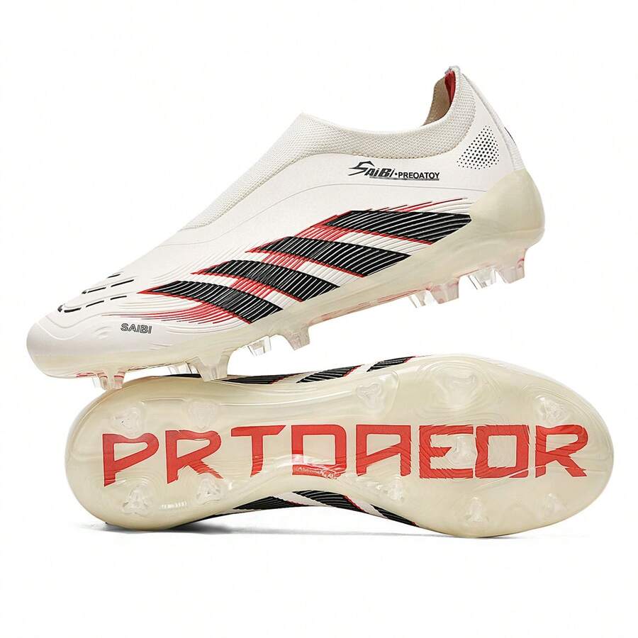 男士足球鞋，专业防滑钉运动鞋，男女通用，室内/室外五人制足球训练鞋 - 香檳色 - 查看 1