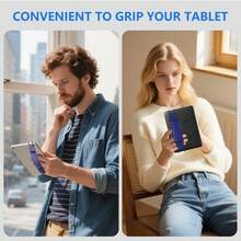6-7-Inch E-Reader Tablet Soft Wristband - High-Elasticity PU Leather Adjustable Finger Grip Design, Portable Design, Durable And Suitable For Frequent Travelers - Hồng1 - Xem 3