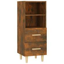 vidaXL Sideboard Eiche geräuchert 34,5 x 34 x 90 cm Holzwerkstoff - Verschiedenfarbig - Übersicht 2