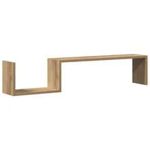 Estantes de pared vidaXL, 2 piezas, roble hecho a mano, 100x15x20 cm - Multicolor - Ver 5