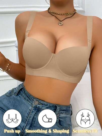 Peach Girl Women's Underwire Padded Push Up Bra - Enhancing, Lifting, Side Support, Sexy & Comfortable, Fashionable & Versatile, Suitable For Vacation And Daily Wear