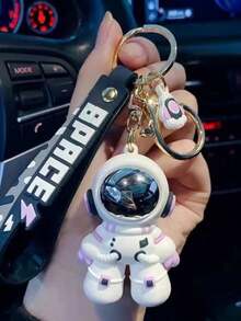 Keychain, Exquisite Astronaut Keychain, Clothing Accessory Charm, Bag Charm, Beautiful Gift, Holiday Gift, Couple Keychain, Couple Charm, Birthday Gift, Christmas Gift, New Year Gift - Multicolor - View 3