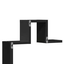 Mensola da parete vidaXL nera, 104,5x10x43 cm, materiale a base di legno. - Multicolore - Visualizzare 8