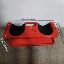 1 Pc Red & Black Rolling Kneeling Pad With Wheels And Built-In Tool Tray - Comfortable Cushioned Metal Platform, Suitable For Carpentry, Mechanic, Flooring And Automotive Repair - Multicolor - View 7