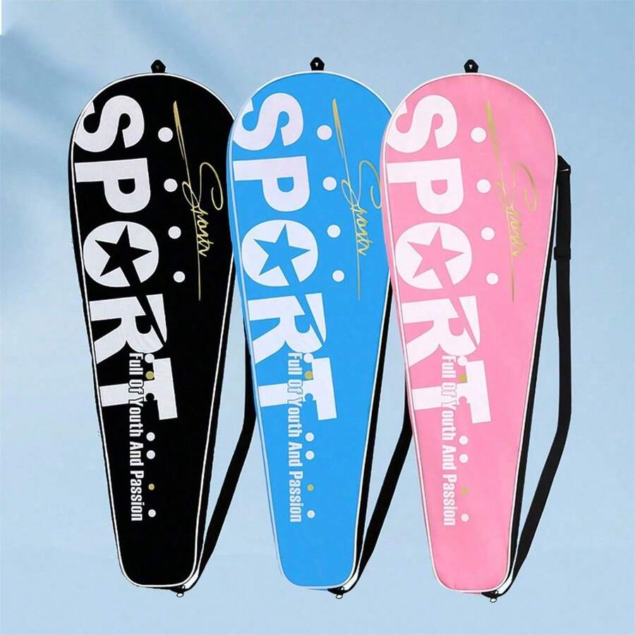 1pc Badminton Racket Bag, Waterproof Oxford Cloth 3-Layer Thick Portable Shoulder Bag, Can Hold 2 Badminton Rackets And Some Shuttlecocks