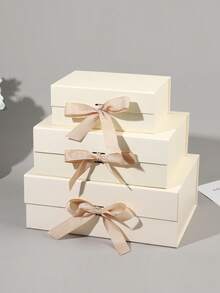 1pc Yellow Foldable Gift Box, Gift Packaging Box, Universal Gift Box For Family And Friends, Holiday Gifts - Yellow - View 3
