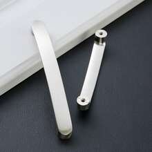 1pc Cabinet Knob Aluminum Alloy Door Kitchen Knob Brushed Cabinet Pull Handle Drawer Modern Furniture Hardware (Random Style Shipped) - Silver - View 4