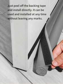 1条可调节自粘门底密封条，隔音门底密封条，泡沫填充防风条，柔性门底密封条，隔音垫圈，防风条，自粘防蚊隔音缝隙阻隔条