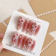 6片/套 180/198片 双面透明无缝水晶果冻美甲胶带，适用于美甲沙龙，美甲包装用品 - 彩色 - 查看 2