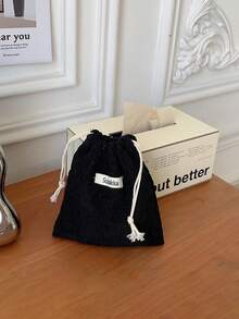 Mini Drawstring Makeup Bag, Portable Makeup Bag, Data Cable Storage Bag, Travel Cosmetics Storage Bag, Women'S Lipstick Storage Drawstring Bag, Party Gift, Wedding Candy Bag, Makeup Bag, Makeup Tool, Makeup Brush Storage Bag, Travel Storage Bag, Toilet Organizer And Coin Wallet, Travel Essentials, Travel Accessories - Multicolor - View 14