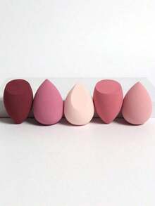 5pc Latex-Free Makeup Sponge Set - Multifunctional Wet Dry Egg Puff, Perfect For Women's Flawless Base Makeup - Multicolor - View 11