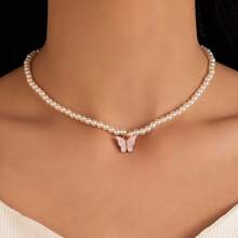 Elegant Versatile Pearl Necklace For Women Single Layer Choker Collarbone Chain - 30432-nek-S - Xem 9