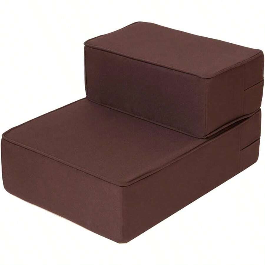 ASIris Plaza Escalera para Perros Escalera para Perros Dos Niveles Marron Perro Pequeño 30 cm Altura - Marrón claro dos - Ver 1