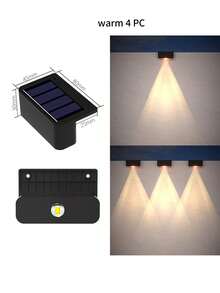 Solar Powered LED Stair Lights, Outdoor Pathway Lights, Suitable For Outdoor, Garden, Steps, Corridors, Courtyard Wall Lights, Solar Powered, Outdoor Decorative Landscape Lighting - Multicolor - View 13