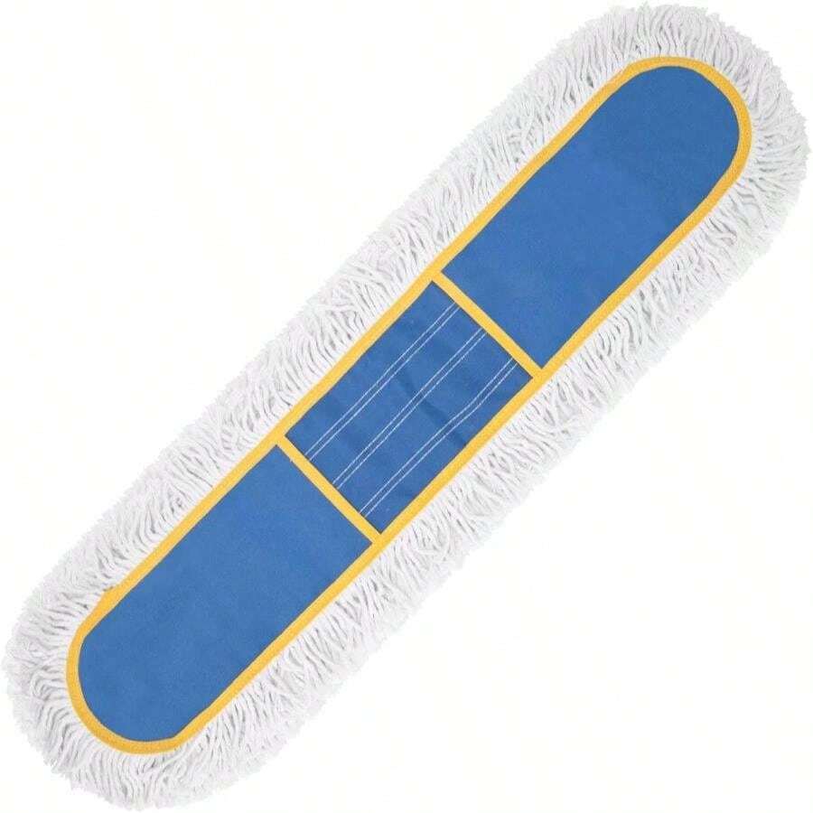 24" Commercial Dust Mop For Floor Cleaning,Heavy Duty Floor Duster With 2 Cotton Reusable Mop Pads,59 Long Handle Wet Dry Flat Mops For Hardwood Floors,Marble, Laminate,Tile,Concrete,Garage (Blue) - ColorA - 查看 1