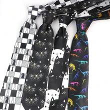 1 Unique Printed Tie Cat Dinosaur Duck Burger Turtle Duck Dog Flower Fun Tie, School Daily, Party, Work Tie