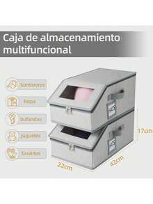 Estilo1 Pcs Porta Gorras, Organizador De Gorras De BéIsbol, Caja De CartóN Para Guardar Sombreros, Capacidad Para 24 Gorras, Expositor De Sombreros Apilable, Organizador Multicapa (Amarillo 1 Pieza)VersióN Mejorada - Conjunto gris de dos piezas - Ver 3