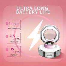 Smart Ring With Crystal Charging Case - Fitness And Sleep Tracker, Step Count, Distance & Calorie Monitoring, Multiple Sports Modes, Magnetic Charging - Stylish Ceramic Surface Design, IP68 Waterproof, Holiday Gift, Christmas - 粉色 - 查看 7