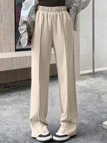 1件装女士宽松休闲百搭直筒户外裤